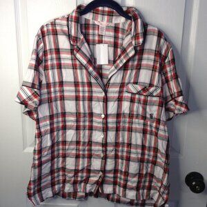 Victoria Secrets L 2pcs Shorty PJ set Cotton/Modal Plaid Girhoodcore Sleepover